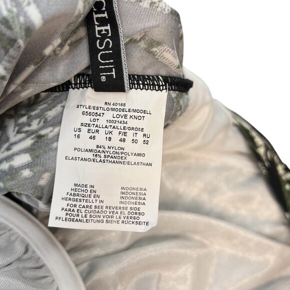 Miraclesuit Love Knot Tankini Top in Zahara Print Black Size US 16 - Picture 14 of 14